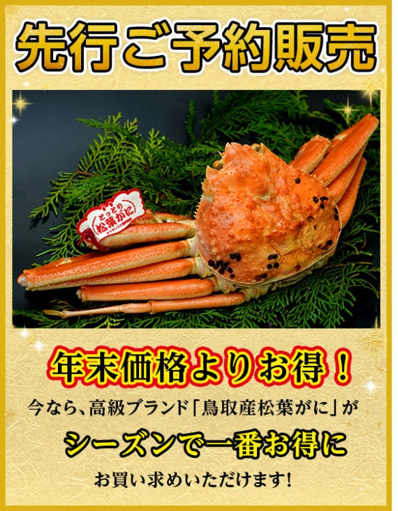 【先行ご予約販売】【鳥取賀露港直送】 松葉がに(大中・ボイル) 600g以上