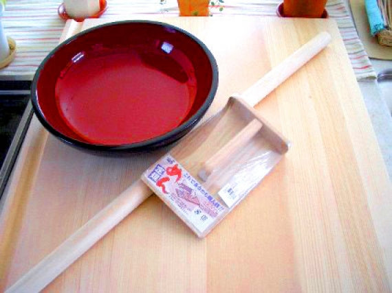 【国産品/天然木】本格そば打ちセット ◆木工職人の手作り