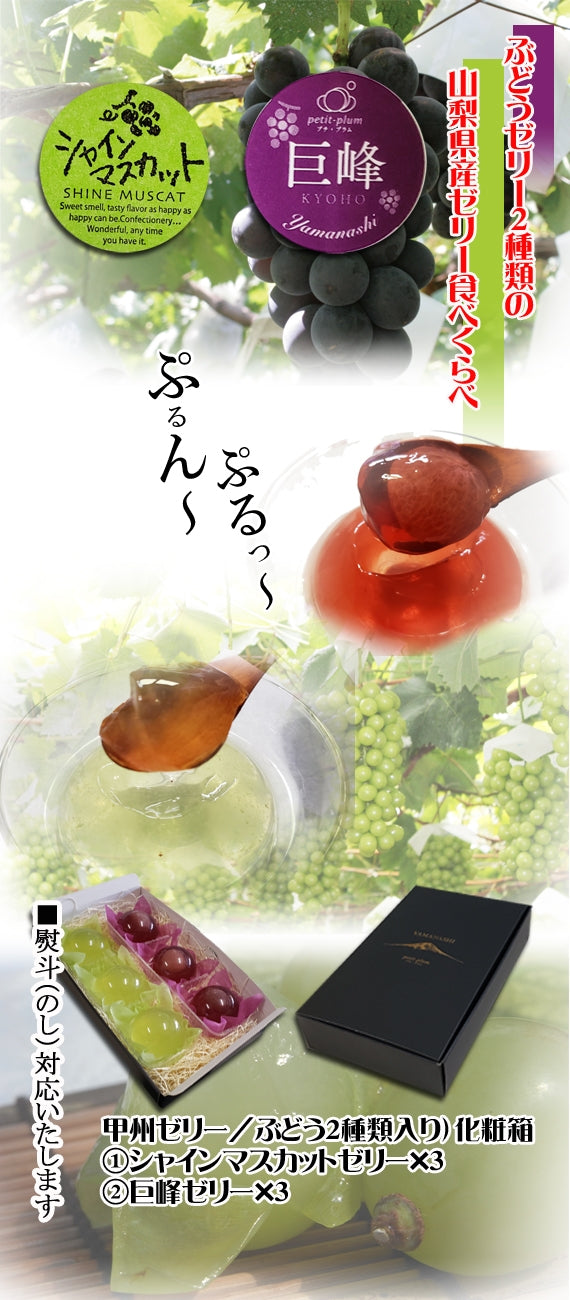 ZIPで紹介！】ぶどう2種（シャインマスカット・巨峰ゼリー）食べ
