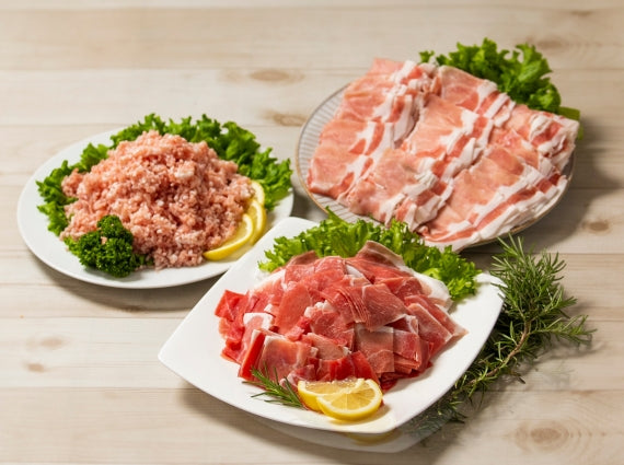 【ご自宅用】鹿児島県産黒豚便利な3種類(ロース・モモ・ミンチ)1.5kg