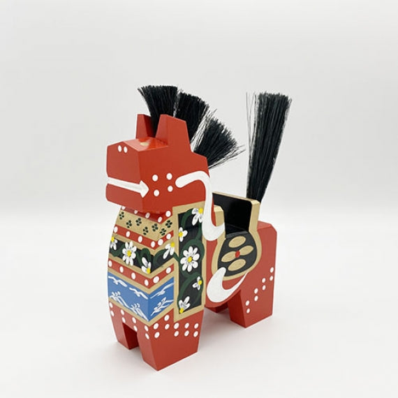 郷土玩具　北海道　阿寒　アイヌ　花矢　作者: 川村角義 八幡馬 15cm 赤 | 47CLUB – 名産・特産品・ご当地グルメのお