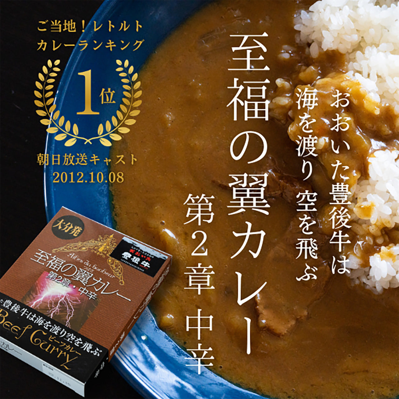【大分豊後牛使用】至福の翼カレー中辛×2個セット【送料無料】【ポスト投函】