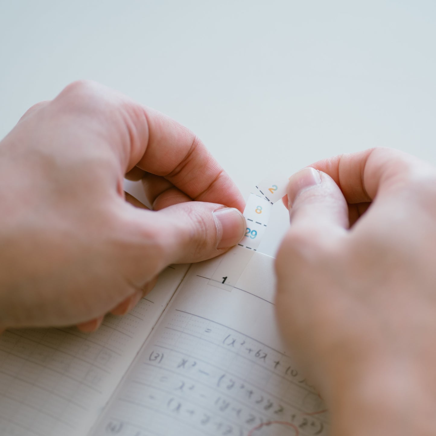 ミシン目3本入りPETふせん(30日用)