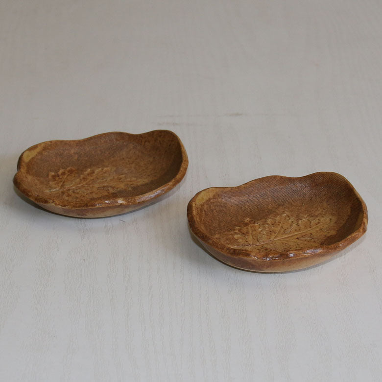 菊花釉 菊皿2枚組