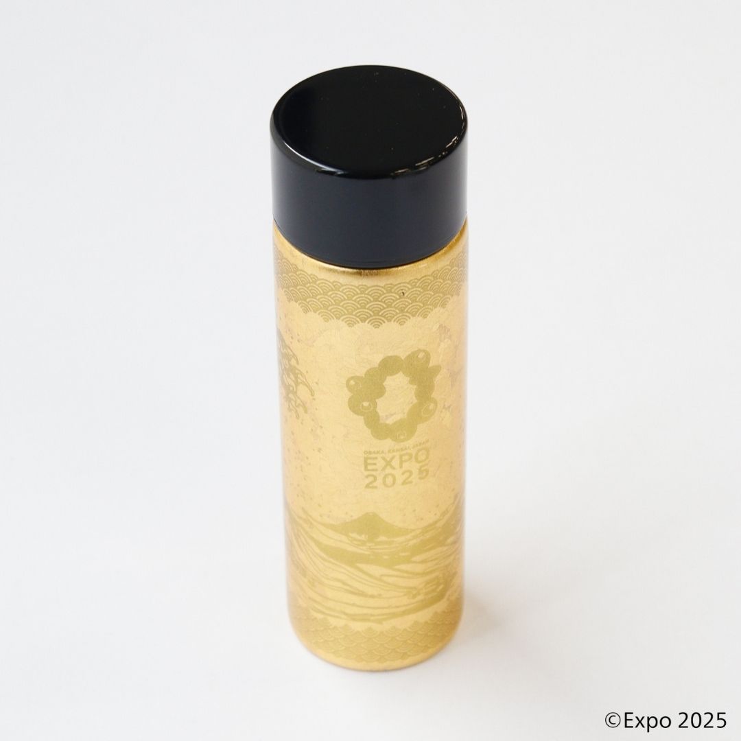EXPO2025 公式ロゴ  山中塗 ステンレスボトル 葛飾北斎 金箔 140ml