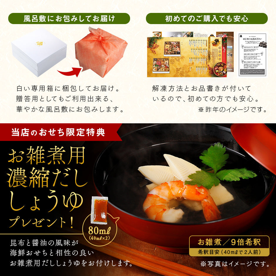 北海道の和洋風おせち 特大8寸 二段重 3人前「ひめいちげ」全36品目 冷凍【送料無料】【"島の人_和洋おせち"】2026