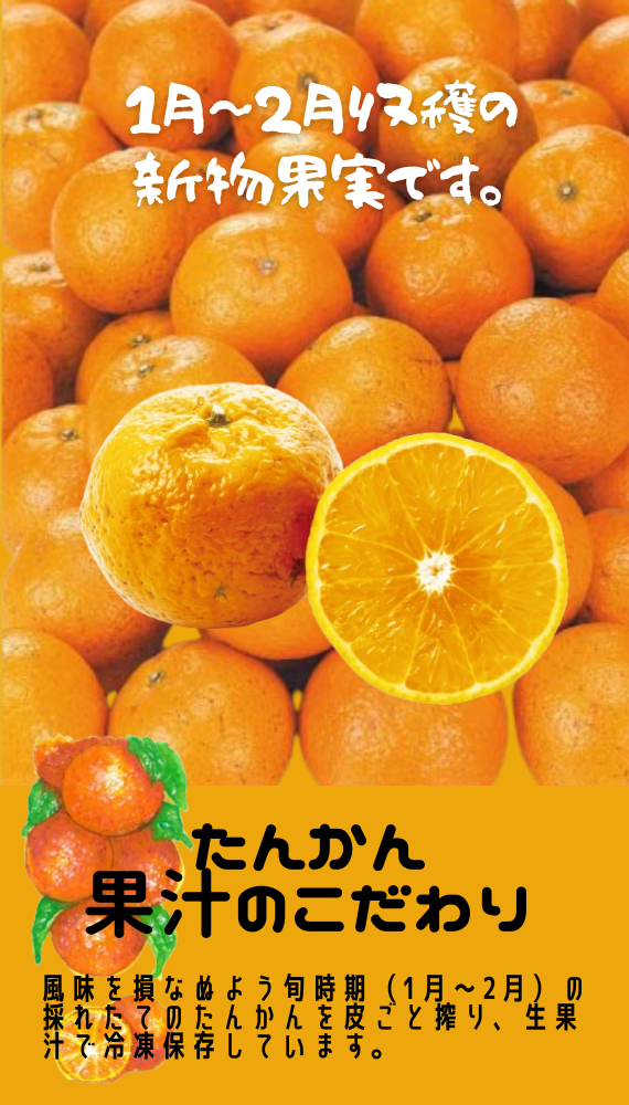 【送料無料】沖縄やんばるでとれた甘~いたんかんジュース ストレート果汁100%
