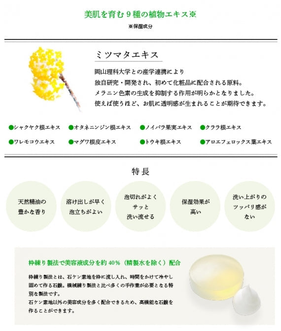 【結の香 YUNOKA】 ボタニカルクリア石鹸（美容石鹸）〈お得な3個まとめ買い〉送料無料