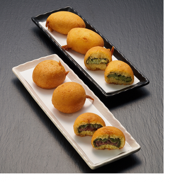 【凍天処木乃幡】冷凍凍天5個×冷凍あんこ凍天5個(10個入) 福島名物 凍餅 よもぎ ドーナツ生地 お茶・コーヒーに合うお菓子