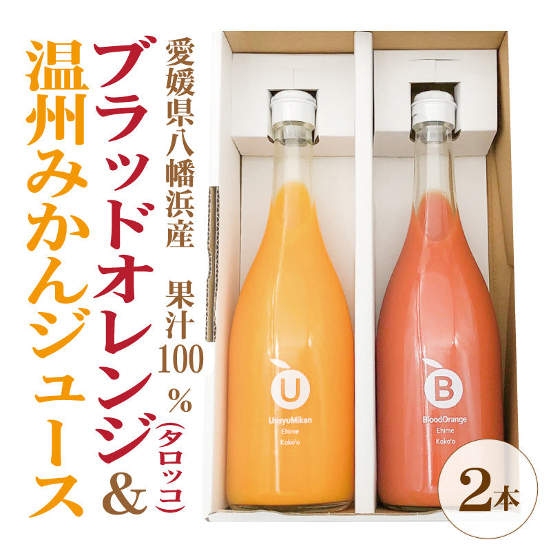※品切れ中※【送料込】温州みかん&ブラッドオレンジジュース(2本セット)