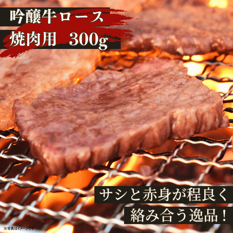 吟醸牛ロース・焼肉用（300ｇ入り）《冷凍便》【日本ギフト大賞2022受賞】【精肉・肉加工品】