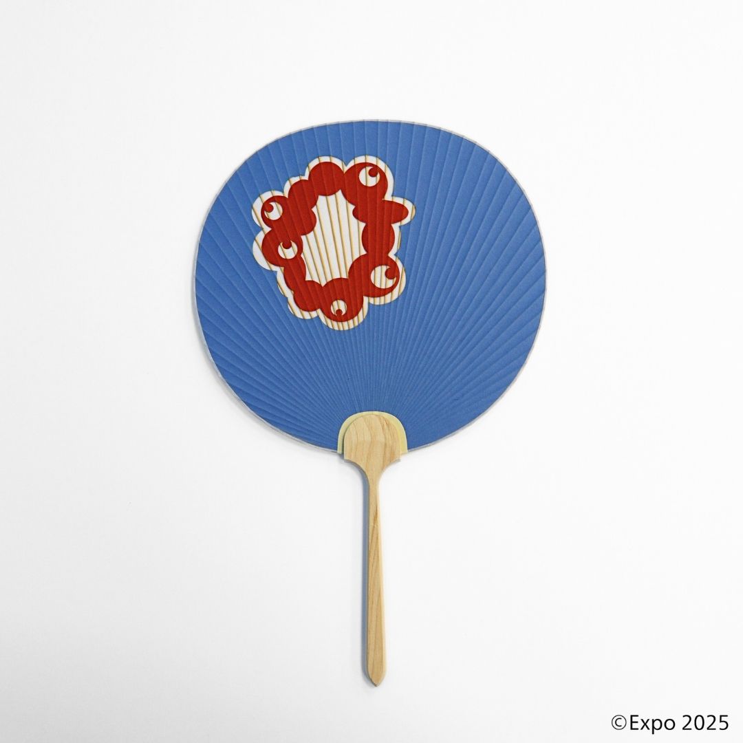 EXPO2025 公式ロゴ  京うちわ 青