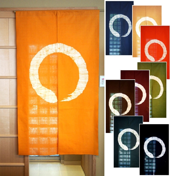 【のれん(暖簾)】円のれん全9色(青)和風モダンで洋室にも合う、暖簾。ナチュラルな色も。日本製 のれん 暖簾 ギフトにも!【日本ギフト大賞2017】