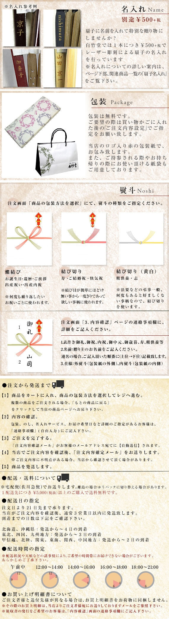 白竹堂渋扇 紳士セット 素(しろ)