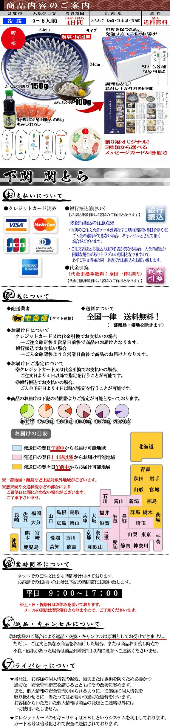 お歳暮 ギフト 【贈り福】とらふぐ刺身セット(34cm陶器・瑠璃皿)