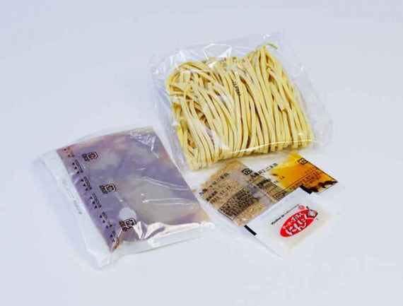 牡蠣油麺 3食入 もっちりつるつるの太乾麺 自家製オイスターソースで仕上げた逸品