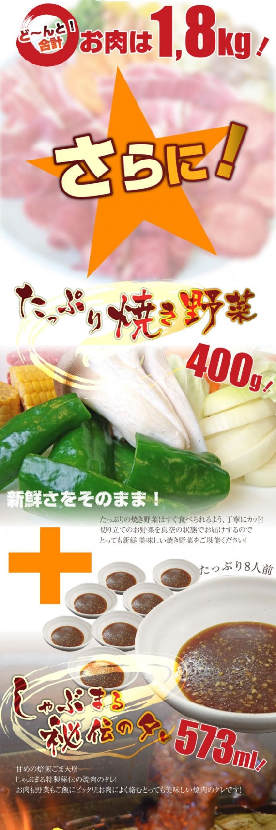 焼肉 セット 牛肉 肉 バーベキュー メガ盛りセット 野菜付 6~8人前 BBQ 焼くだけ 福袋 グルメ お歳暮 ギフト 食品 プレゼント キャンプ キャンプ飯