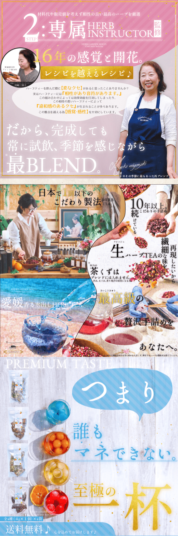 【送料無料・ネコポス便】夏限定・愛媛かんきつのオリジナル水出しハーブティー4セット