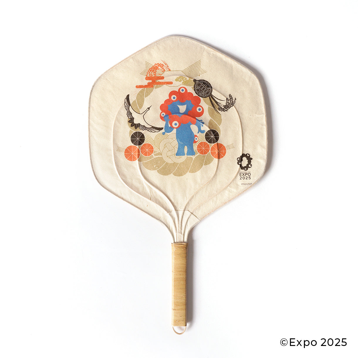 EXPO2025 ミャクミャク 東京籐工芸 籐うちわ（しめ縄） | 47CLUB