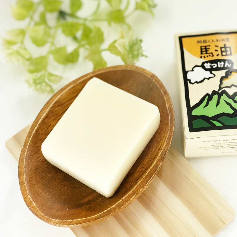 馬油せっけん 石鹸 90g くんわの里 たっぷり使える 阿蘇(単品発送)