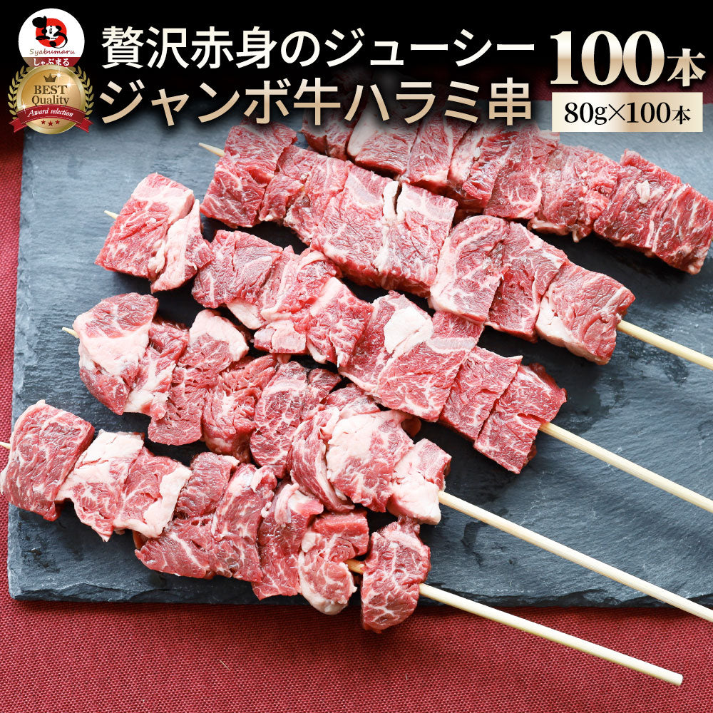 牛ハラミ串 10本セット (合計800g) 牛串 肉 牛 ハラミ 学園祭 屋台 業務用 串焼き 食べ物 食材 食品 パーティー BBQ バーベキュー キャンプ キャンプ飯