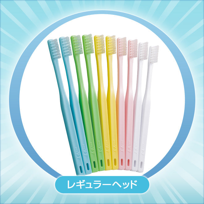 V-7歯ブラシ 簡易包装 10本組 パステルカラー ふつう　レギュラー　コンパクト
