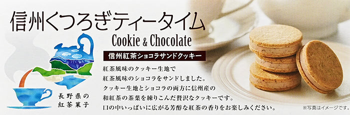 信州くつろぎティータイム 信州紅茶ショコラサンドクッキー大10枚入 信州長野のお土産