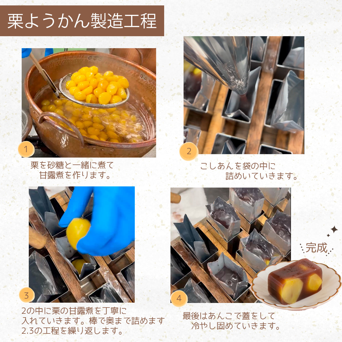 栗ようかん 3本箱入り / 岐阜 良平堂