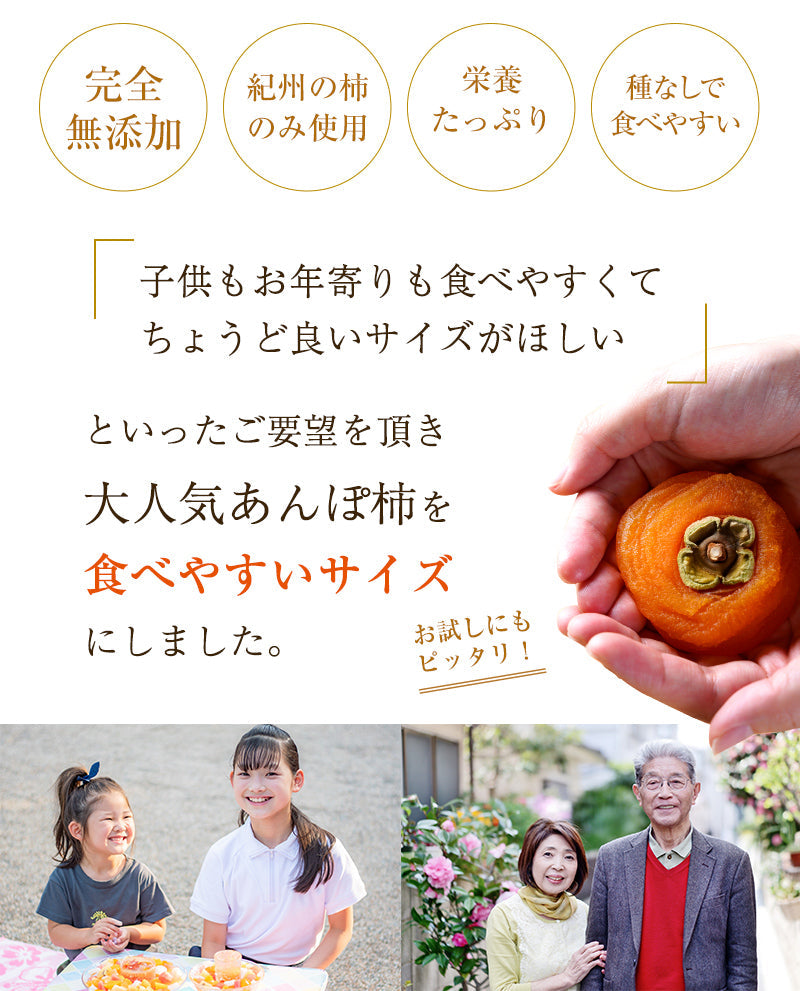 完全無添加 紀州自然菓 あんぽ柿 個別包装 約55g 12個入セット