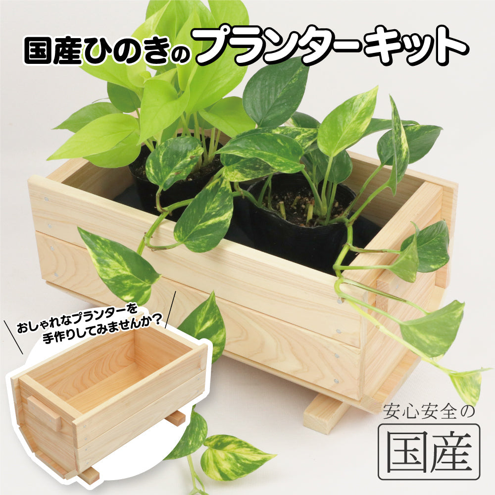 【国産ひのき】プランター キット 手作り DIY おしゃれ ガーデニング 工作 木工 夏休み 自由研究 親子 日本製
