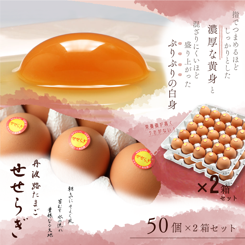 丹波路たまご せせらぎ50個×2セット