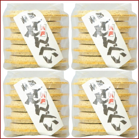 工場直送の南部せんべい 白胡麻(しろごま)10枚の4個セット【無添加・着色料不使用・保存料不使用】