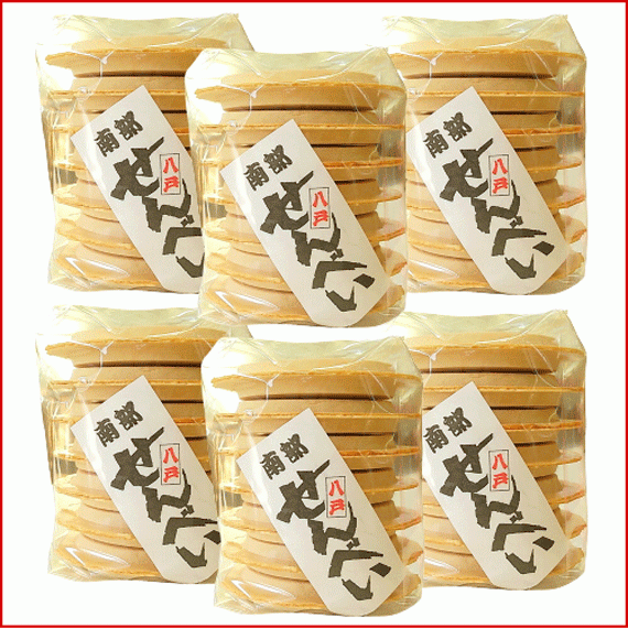 工場直送の南部せんべい 白(しろ)14枚の6個セット【無添加・着色料不使用・保存料不使用】