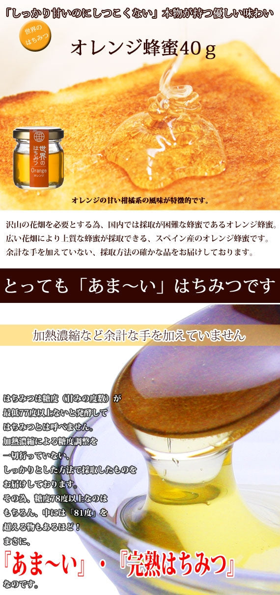 オレンジハチミツミニミニボトル (40g)