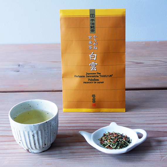 ≪宇治銘茶・京洛茶座≫ かりがね玄米茶【白雲】 45g袋
