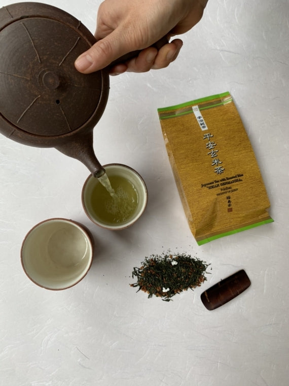 ≪宇治銘茶・京洛茶座≫平安玄米茶 200g袋入