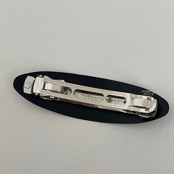 象嵌 バレッタ 小判型