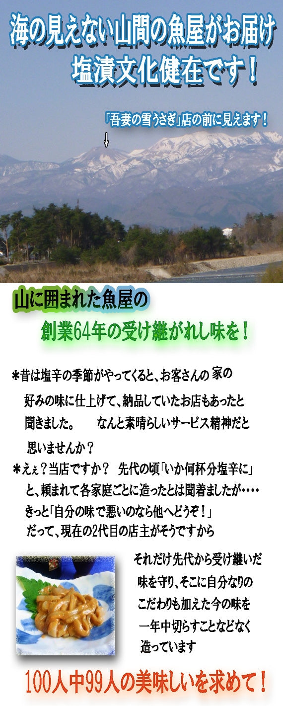 『頑固おやじの いか塩辛』たっぷり250g入り