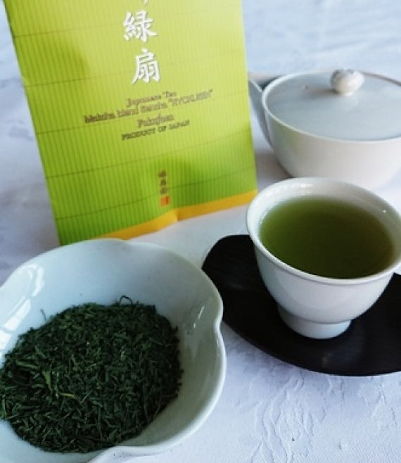 ≪宇治銘茶・京洛茶座≫ 抹茶入り煎茶 緑扇 45g袋