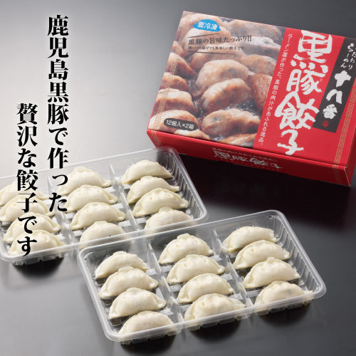 【送料込】鹿児島・十八番の黒豚餃子(24個)