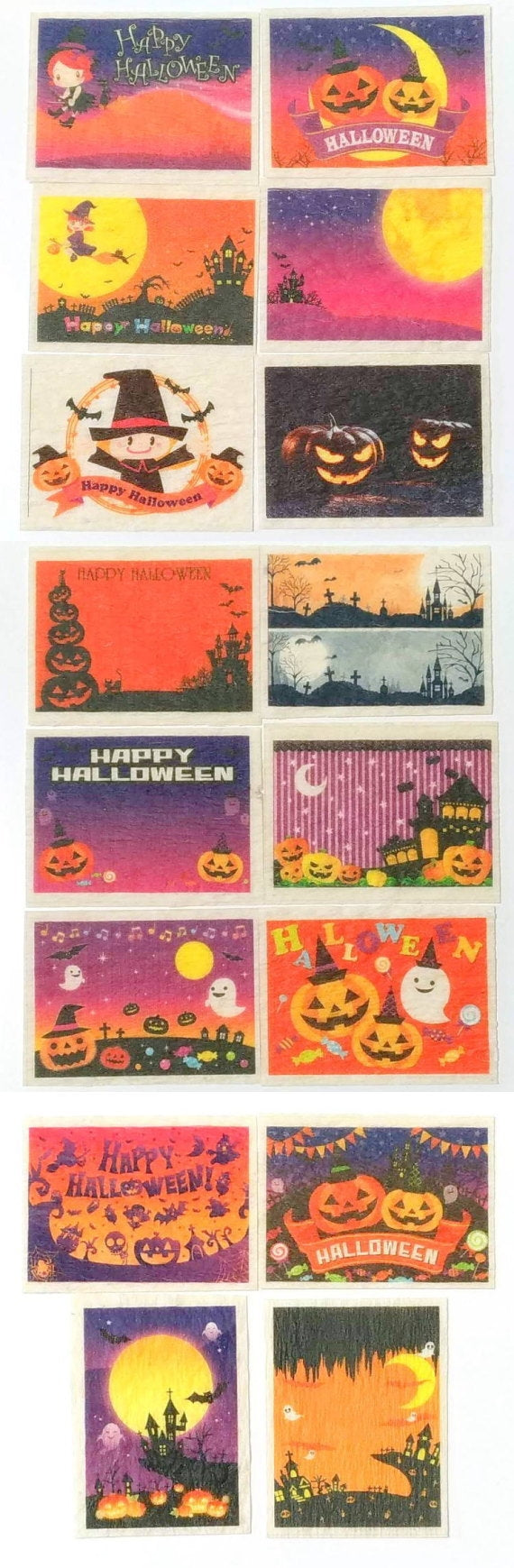 ハロウィンシート28枚セット HALLOWEENおばけのイラスト駄菓子(プリント駄菓子)