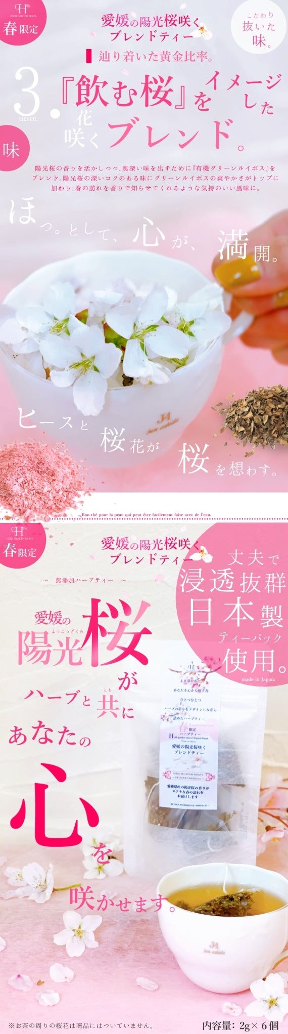 \今だけ!ポイント2倍/春の訪れ 『愛媛の陽光桜咲くブレンドティー6個入×1袋』【ネコポス便】【送料無料】