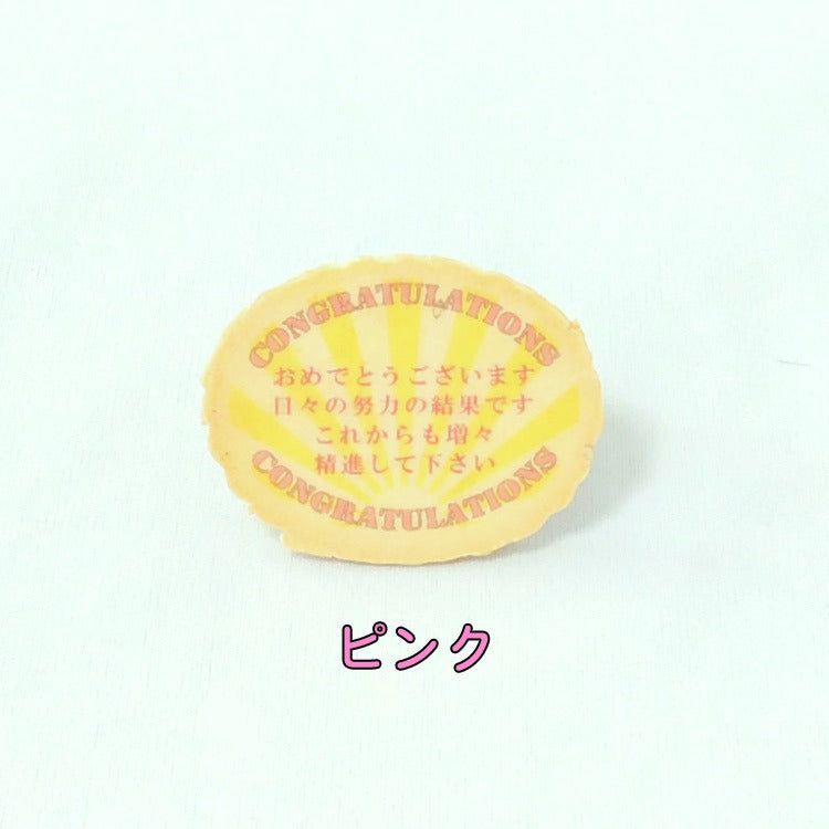 おめでとうCongratulationsせんべい小判ピロ個装 商品補償あり 勝利祝い 昇進祝い 栄転祝い 卒業 入学 卒団 祝い サプライズ 名入 メッセージ オーダーメイド プチギフト 個包装 小分け 送別 小ロット お菓子 1個から 名入れ