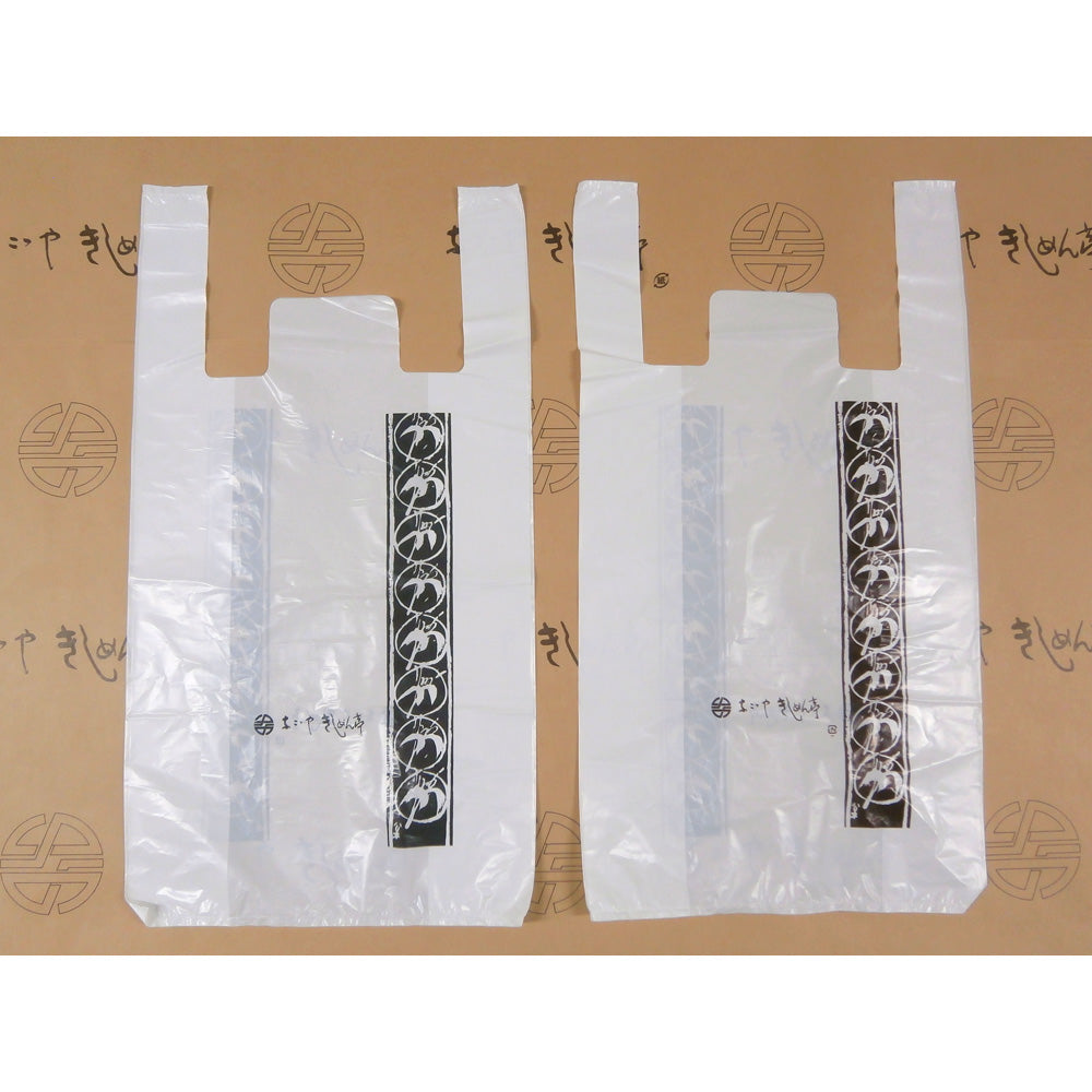 なごやきしめん亭 ビニール袋 小【小分け用】高540×幅280×マチ140mm(商品が入る高さは390mm)