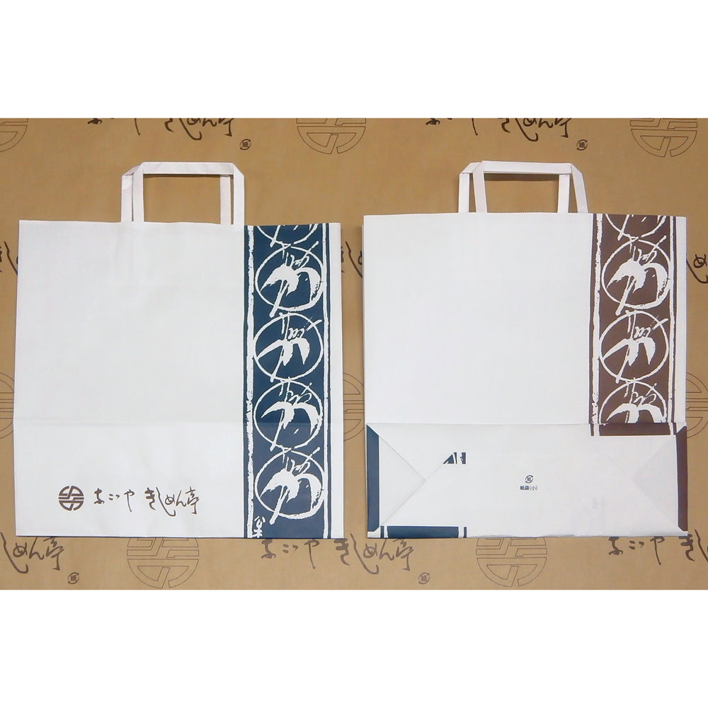 なごやきしめん亭 手提げ紙袋 小【贈り物用(小サイズ商品)】高315×幅320×マチ115mm