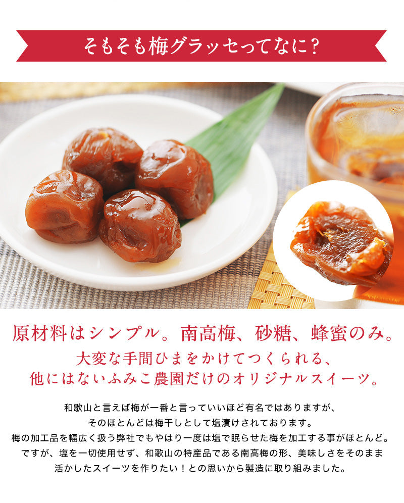 【送料無料】iTQi受賞の完熟梅グラッセと梅蜜セット(小)