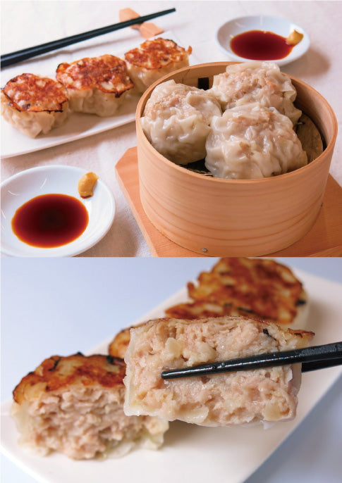 【焼売＆餃子のお楽しみセット】大粒焼売3個袋入り×2袋（計6個）&つばめ餃子25個袋入り×1袋【送料込み】