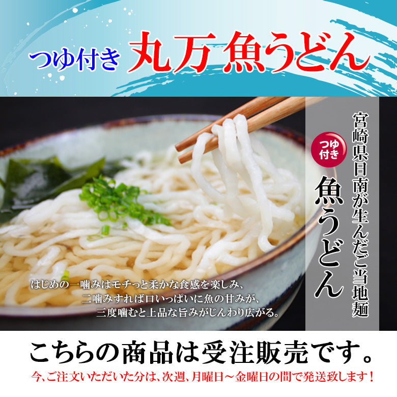 つゆ付き丸万魚うどん(20個セット)《隠れうどん県・宮崎の健康ご当地グルメ 》《日南》