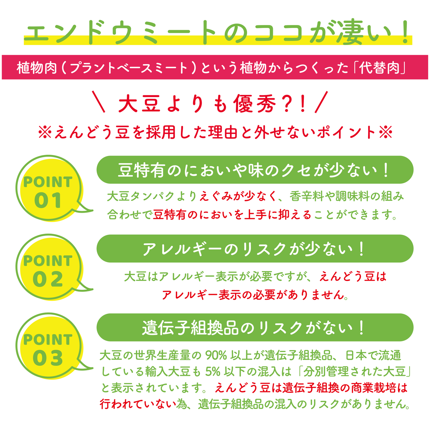 ヘルシーなエンドウ豆の植物肉★エンドウミート  100 g ×3袋【代替肉　植物肉　ヴィーガン　ベジタリアン】【アレルギー表示不要】