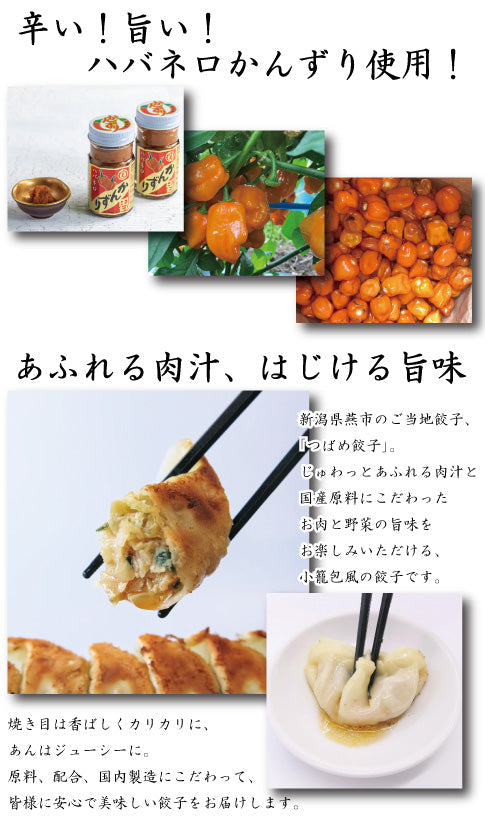 【タレなしでうまい！】【旨辛】つばめ餃子(ハバネロかんずり入り)20個【送料別】